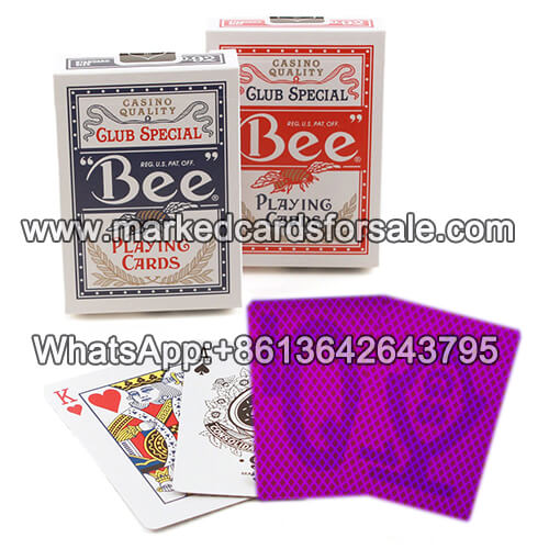 Bee marked cards for IR contact lenses