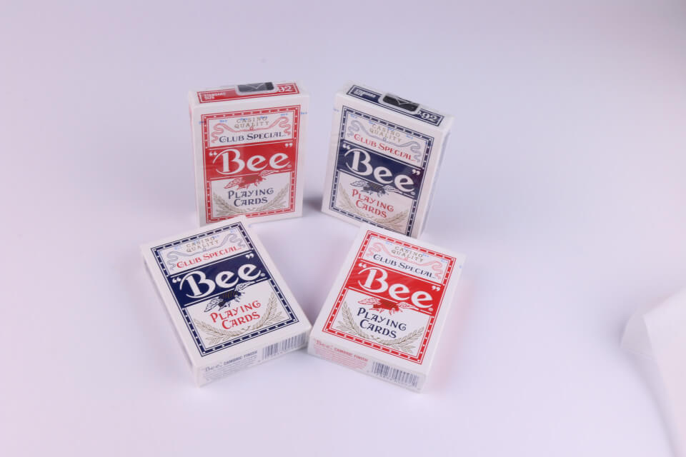 Blue and Red Bee Playing Cards
