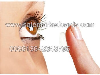 Infrared contact lenses for playing cards