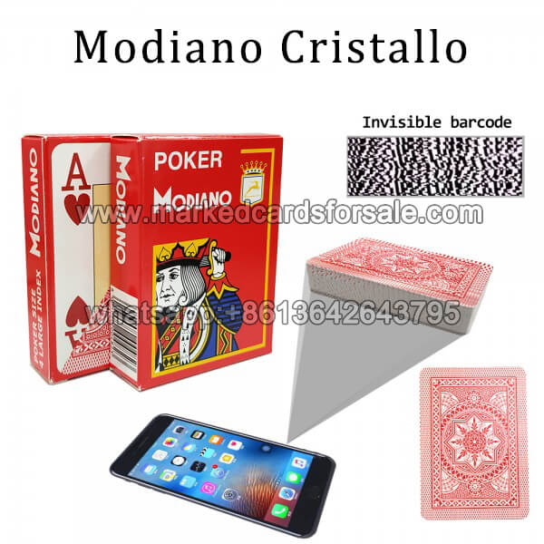 Modiano Cristallo Gambling Cards with Invisible Barcode Marks