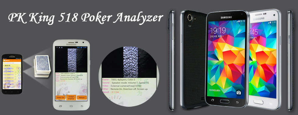 PK playing cards analyzer with Samsung Galaxy appearance