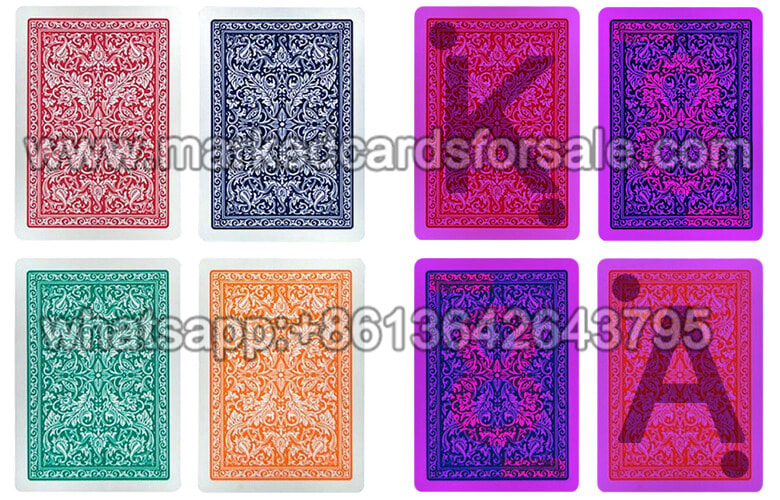 red, blue, green, orange, Fournier 2818 Invisible Ink Marked Cards