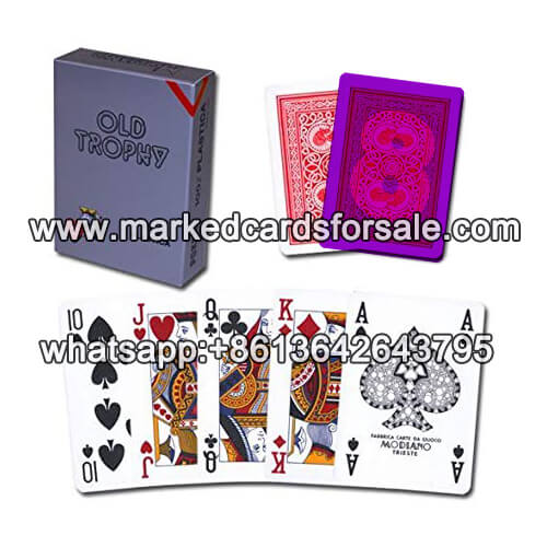 Invisible Ink Modiano Old Trophy Marked Poker Deck for 