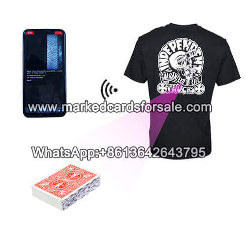 T-shirt poker scanning camera cheating device